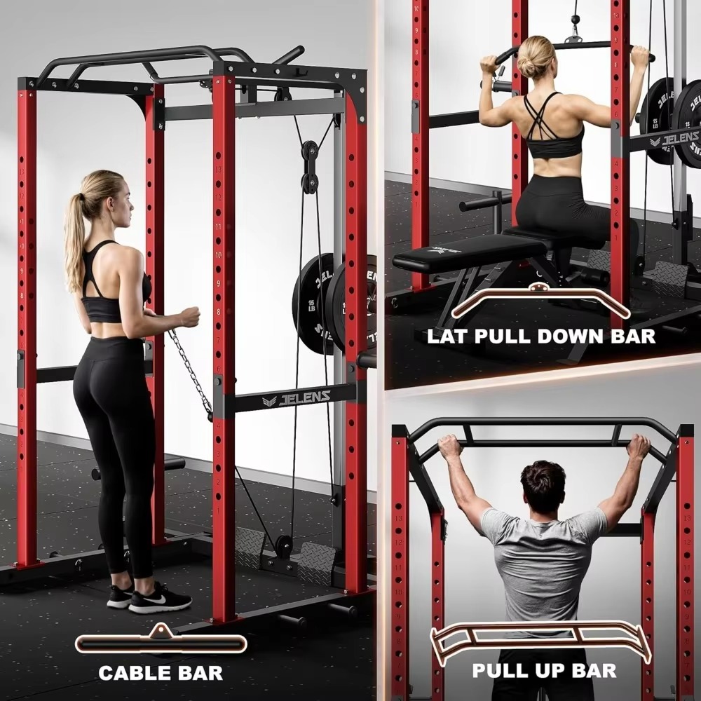 Home Gym Equipment Set - S21 Power Cage Çok Fonksiyonlu Raf