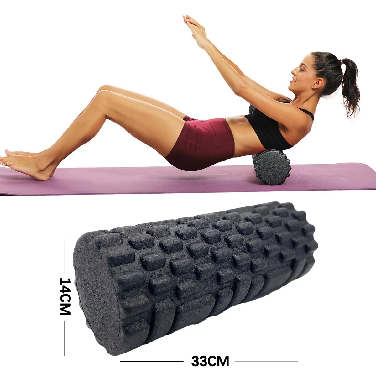 Home Gym Yoga - 30/33cm Fitness köpük rulo Yoga masaj