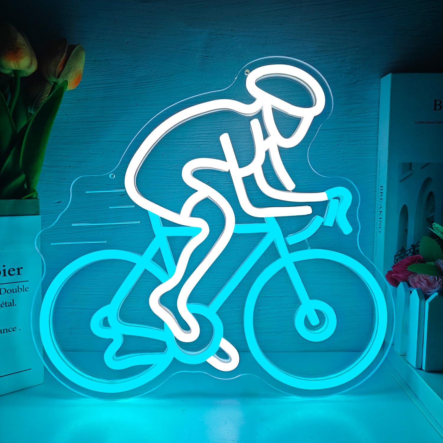 Home Gym Neon Sign - Bisikletçi Neon Tabelası Kısılabilir LED Duvar