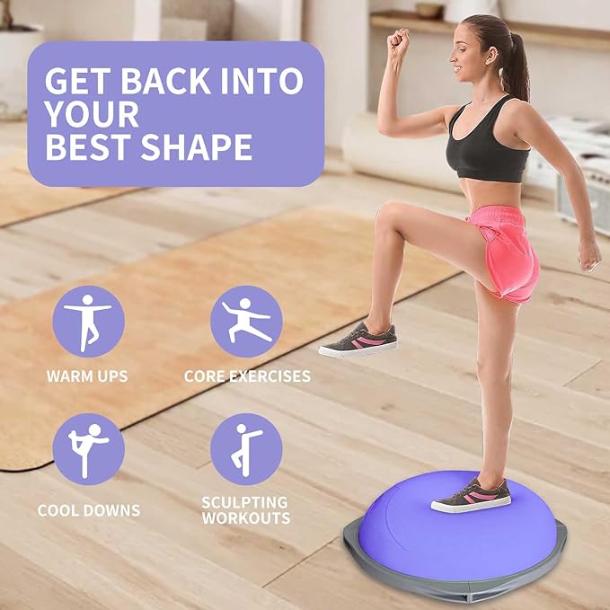 70cm Bosu Denge Topu, Ahşap Ta - Home Gym Yoga incelemesi ve fiyatı
