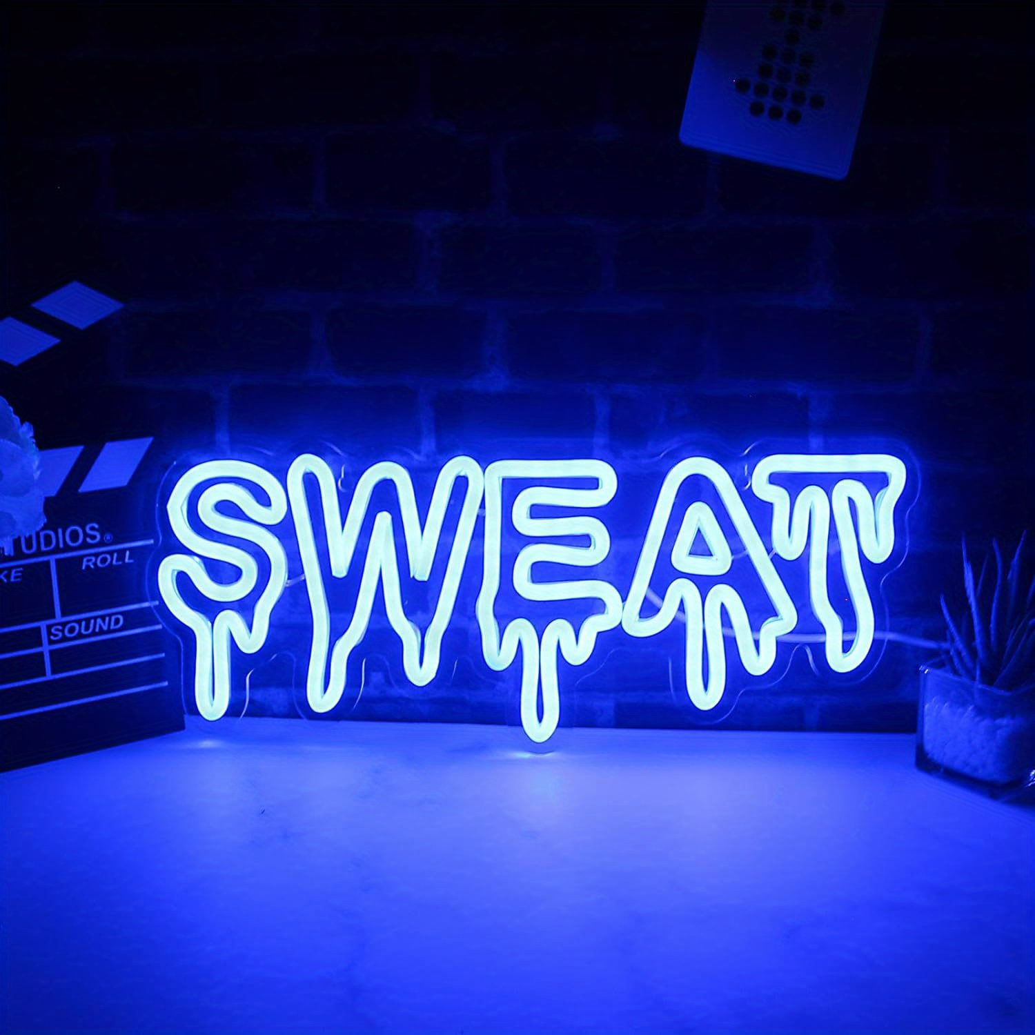 Mavi LED Neon Tabela, Damlama  - Home Gym Neon Sign incelemesi ve fiyatı