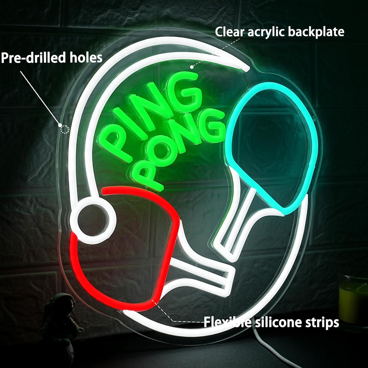 Ping Pong Neon Tabela USB Kısı - Home Gym Neon Sign incelemesi ve fiyatı