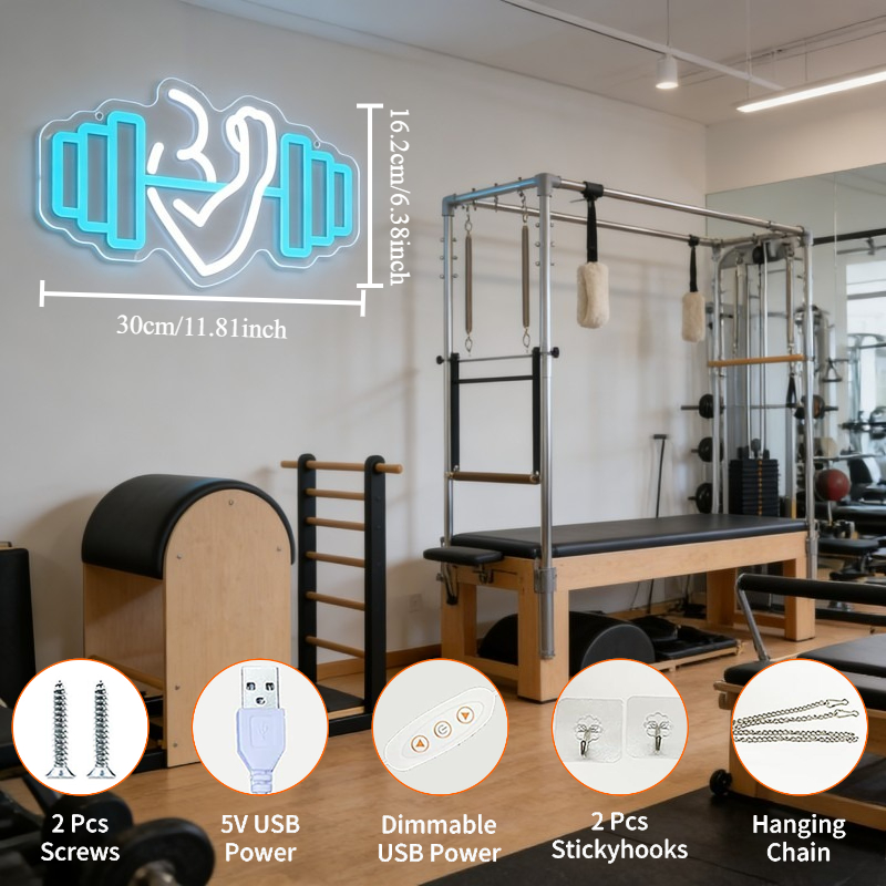 Biceps Dambıl Neon Tabela LED  - Home Gym Neon Sign incelemesi ve fiyatı